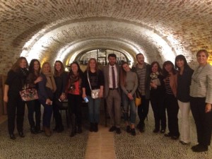 Foto de grupo del press trip a Castilla Termal Monasterio de Valbuena.